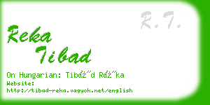 reka tibad business card